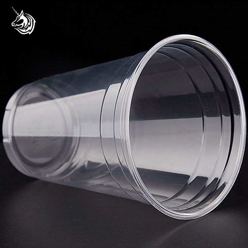 跃马20盎司90/98口径600毫升加厚高透PET杯奶茶杯水果茶杯冷饮杯