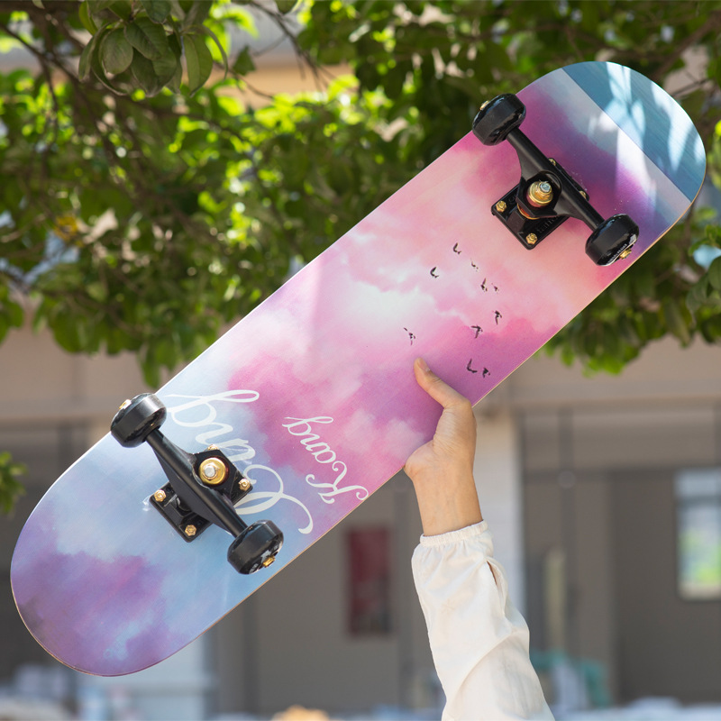 Skateboard Longboard Adult Shuangqiao Highway Brush Street Four-wheel Beginner Girls Teenagers Boys and Children Professional Scooter