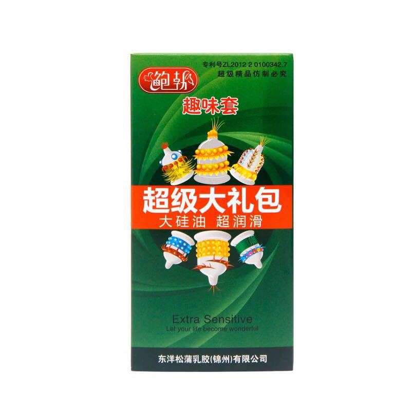 Bob bolsa de regalo condón en forma especial estimulación G-spot diversión 6 condones juguetes sexuales para adultos entrega de una sola pieza