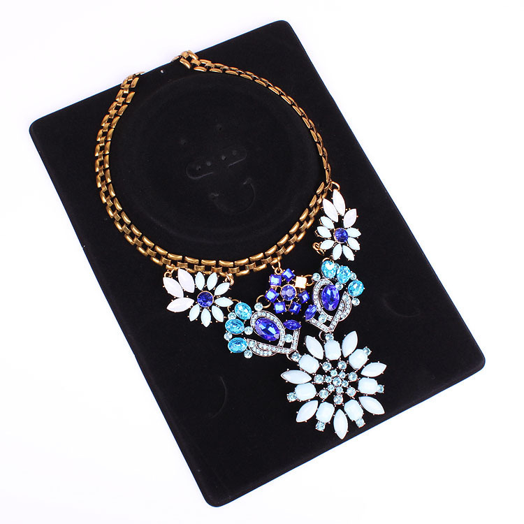 厂家直销 包装饰品项链展示卡片 通用黑绒立体颈卡 17*23cm