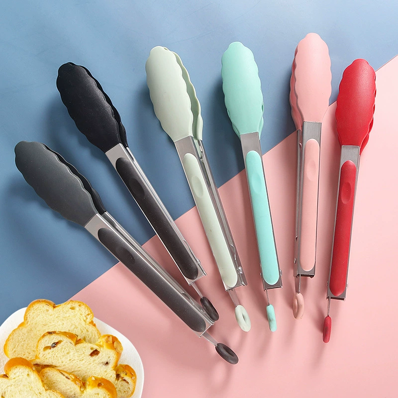 Завод в наличии силиконовый зажим для пищевых продуктов 9-дюймовый зажим для хлеба зажим для стейка барбекю выпечка барбекю бытовые уличные инструменты