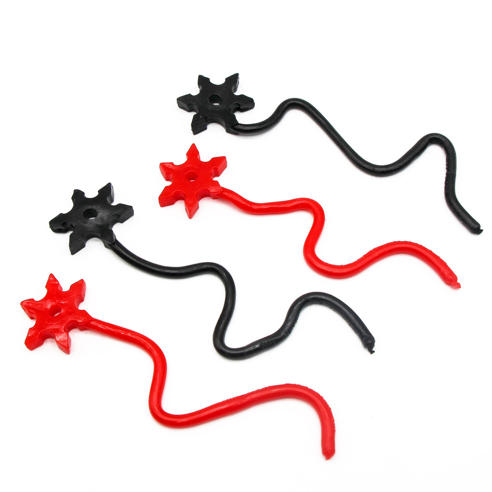 TPR caucho con cuerda copo de nieve ninja dardos transfronteriza exportación Venta caliente nueva persona entera extraña ventilación juguetes de goma suave