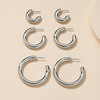 Base accessory, metal earrings, set, 2020, European style, wholesale