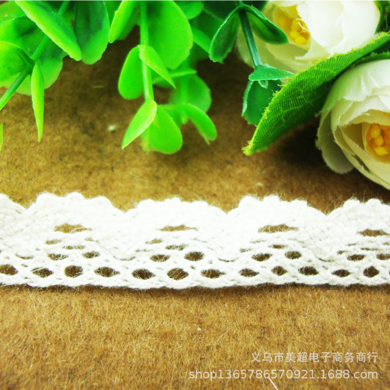 厂家直发三齿棉线机织花边 单边童装袖口女装手工裙摆袜子花边辅