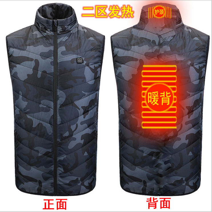 Chaleco calefactor de Carga inteligente Chaleco calefactor eléctrico Ropa de algodón acolchado Ropa de calefacción Calefacción Ropa de algodón acolchado al por mayor