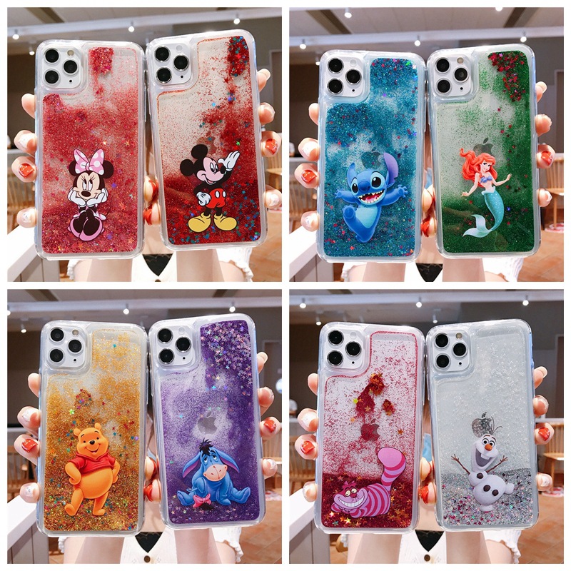 for iPhone16ProMax quicksand shell apple 14 mickey minnie xr mermaid 11 stillman snowman 13
