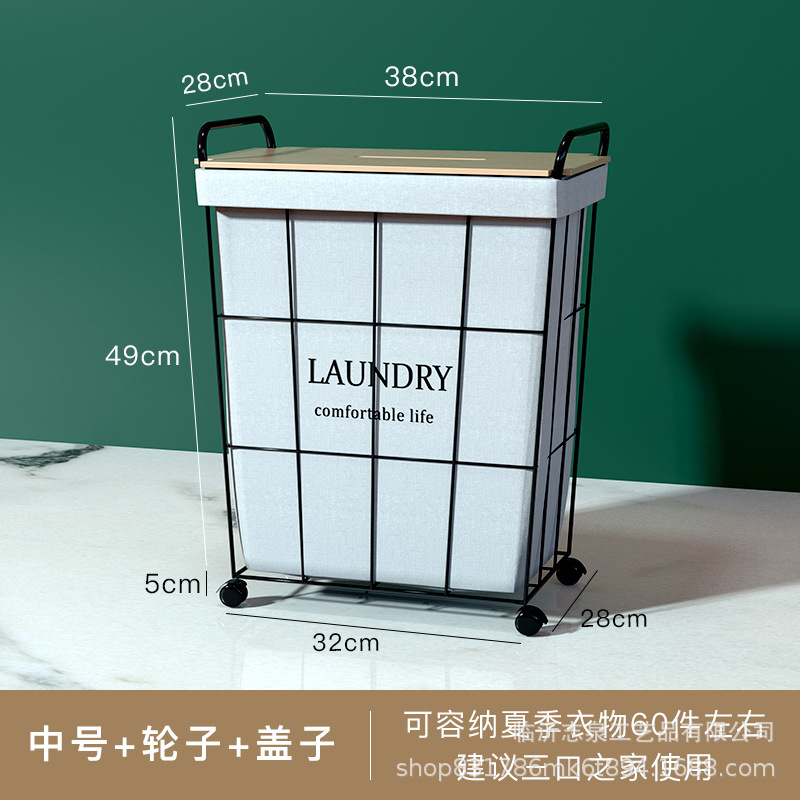 Directo de fábrica ropa sucia canasta de almacenamiento canasta de ropa sucia canasta de ropa de hierro tela de lino de algodón cubo de almacenamiento canasta de ropa sucia