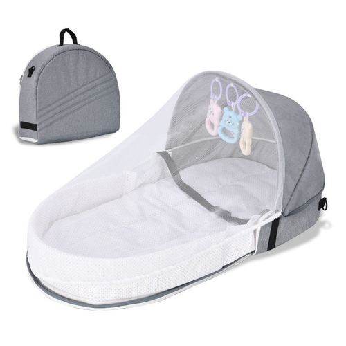 Portable Foldable Pressure-Proof Baby Cot Bed for Newborns, Isolation Simulated Biological Outdoor Travel Baby Cot