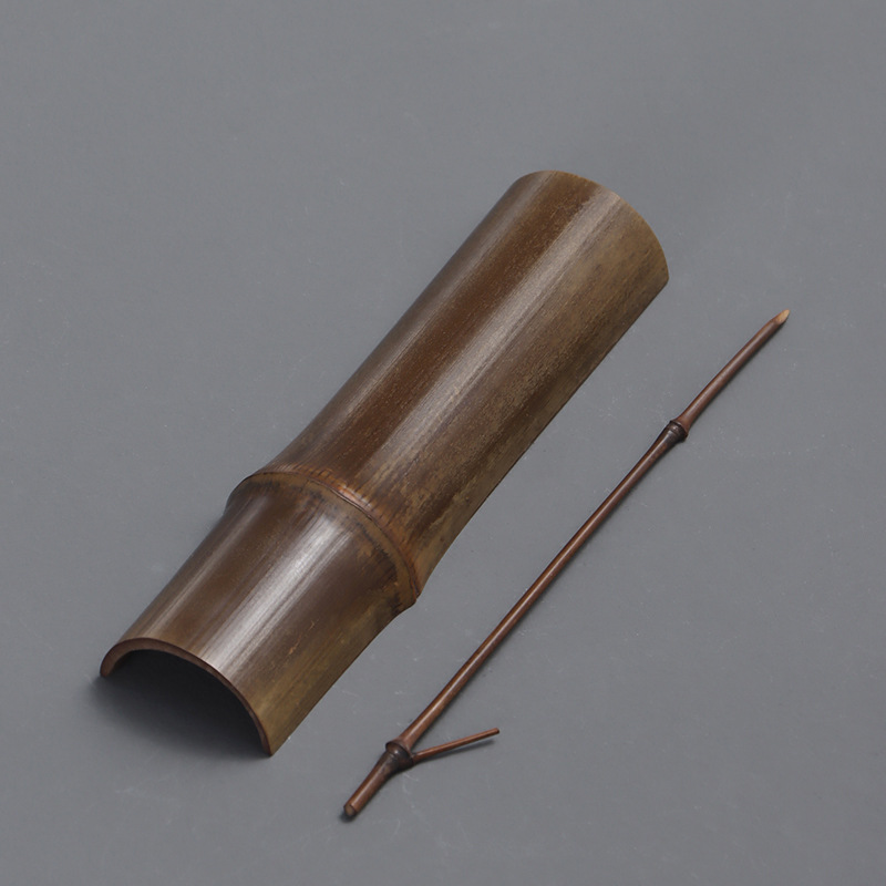 (Entrega de una pieza) Ceremonia de té de bambú hecha a mano juego de té de seis caballeros juego de té de bambú de tres piezas al por mayor de fábrica