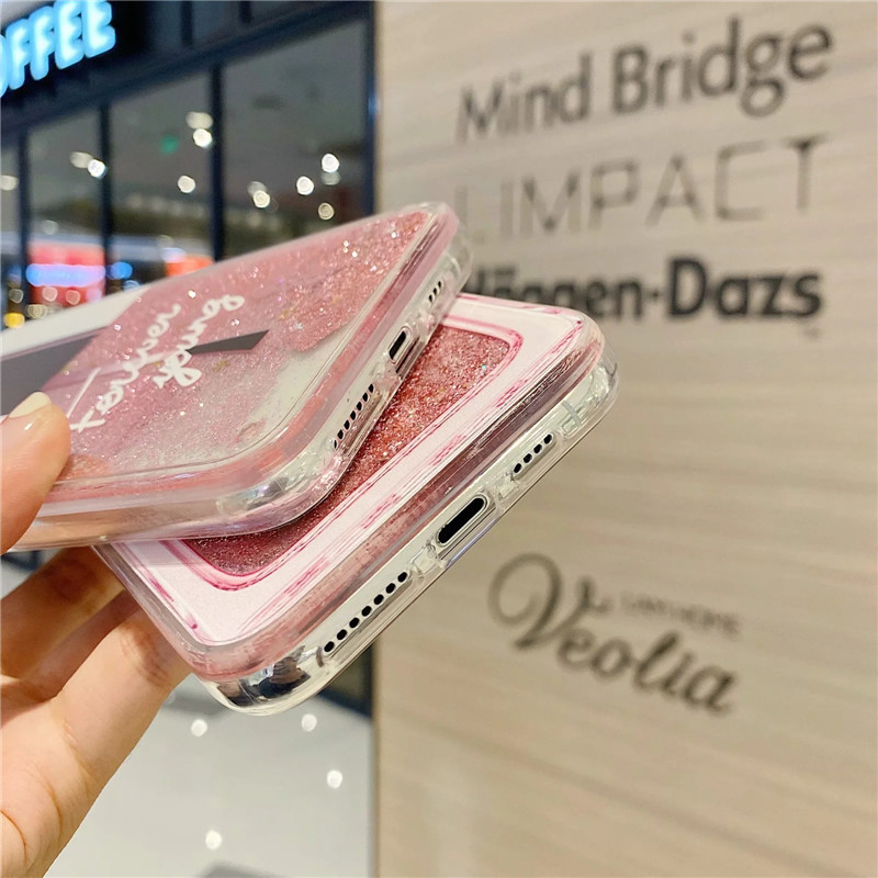 Applicable to iPhone 15Pro phone case Apple 14 perfume Ice cream quicksand shell 13 Beverage bottle nail polish_voghion.com