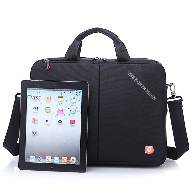 로고 비즈니스 회의 핸드백 14 인치 노트북 가방 남성용 싱글 숄더 백