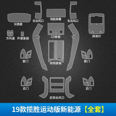Automotive Film: Shenxing Interior Film TPU New Central - stealth-transparent-19-range-rover-sport-edition-new-energy-full-set