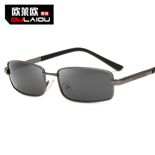 Ole Ole 2043 Small Frame Polarized Sunglasses for Men, Driver Driving Sunglasses, Metal Fishing Sunglasses