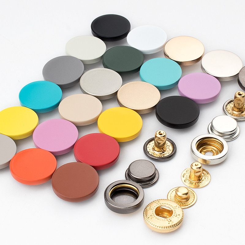 Metal Alloy Colorful down Jacket Buttons Round Sand-Proof Four-Button Luggage Copper Non-Rusting Buttons Metal Alloy Colorful down Jacket Buttons Round Sand-Proof Four-Button Luggage Copper Non-Rusting Buttons
