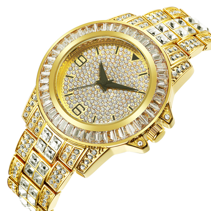 Cross-Border New genuine brand fashion high-end diamond watch rhinestone watch waterproof quartz watch women's watch Gypsophila