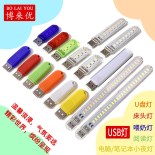 Светодиодный сборник маленький ночной светильник сетка красный свет USB Computer Light Low Platage 5V Зарядка Сокровище Маленькое ночное свет 5 В.