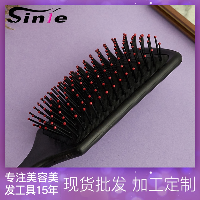 Negro punto rojo placa grande cojín de aire peine forma femenina bolsa de aire peine shunfa peine del pelo cabeza del cuero cabelludo masaje peine al por mayor