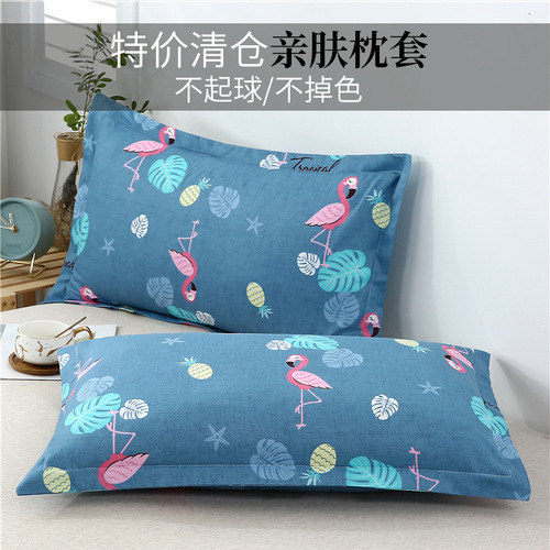 Aloe Vera Cotton Pillowcase for Single or Double Use, Household Adult Pillow Core Cover, Traveling and Street Vending, Foreign Trade Pillowcase Wholesale