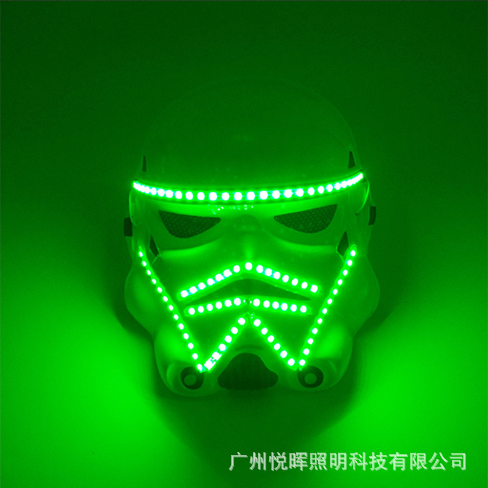 Máscara Luminosa LED de Star Wars, COSPLAY, Temática de Película, Juego de Rol, Accesorios Luminosos, Máscara Luminosa