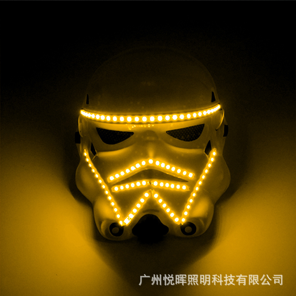 Máscara Luminosa LED de Star Wars, COSPLAY, Temática de Película, Juego de Rol, Accesorios Luminosos, Máscara Luminosa