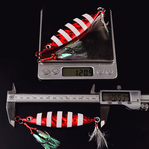 Cross-border foreign trade slow-shaking big iron plate road sub-bait falling on the deep sea fishing boat to catch tuna and tobacco bream 20~200 grams