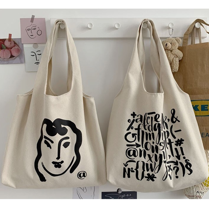 马蒂斯Matisse手绘插画背心袋单肩书包文艺简约大容量帆布包定制