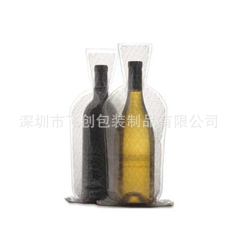工厂PVC红酒气泡袋pvc酒瓶保护袋旅行葡萄酒袋logo尺寸