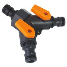 塑料带开关三通 水管软管接头 水枪接头配件 阀门分流器分水器