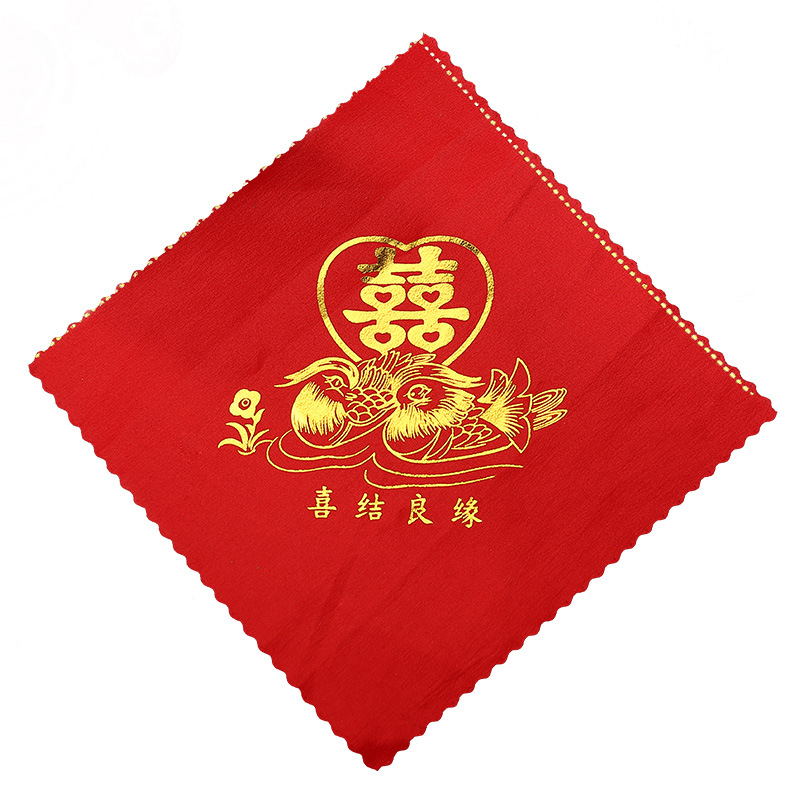 Nueva pareja pañuelo bronceado dragón y Fénix Chengxiang Xi PA pañuelo rojo boda nueva pareja suministros novia pañuelo rojo