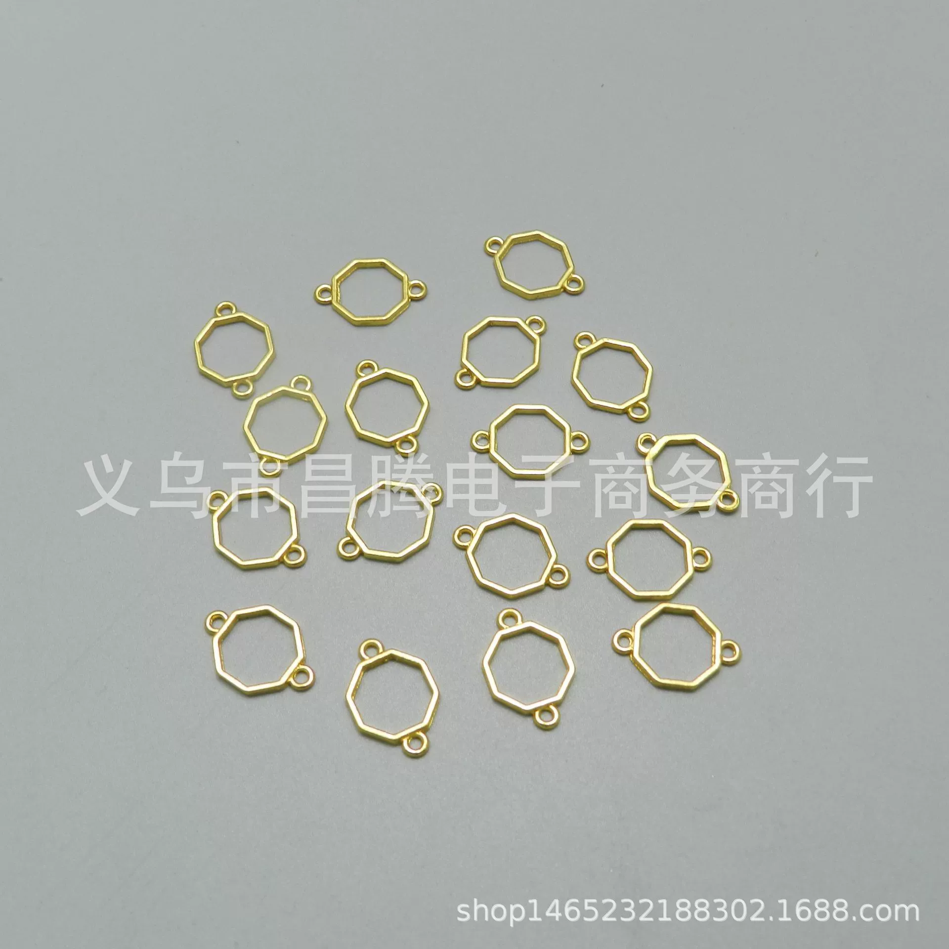 Сохраняющий цвет двойной подвесной небольшой шестиугольный полый Каркас Металлический УФ Кристалл эпоксидная рама DIY ювелирные аксессуары материал ручной работы