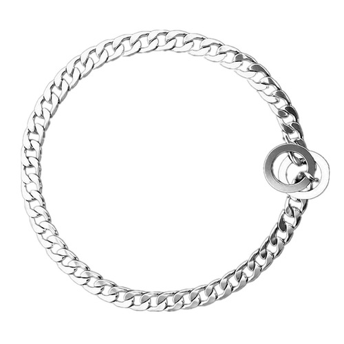 304 stainless steel P chain collar, Luxion flat welding polishing, non-slip training dog collar, wholesale dog collar