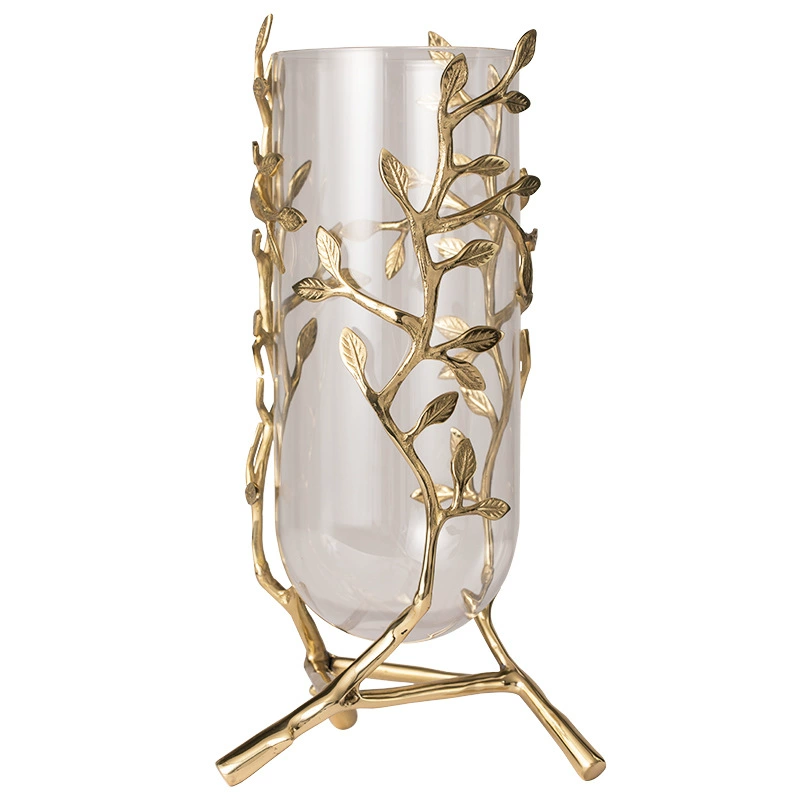 Glass Vase European light-luxury, transparent hydroponic decorative vase, dwarf & high sizes