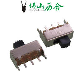 历合档位滑动拨动开关2档立式五脚拨杆单排3脚小电源SS-12F02玩具