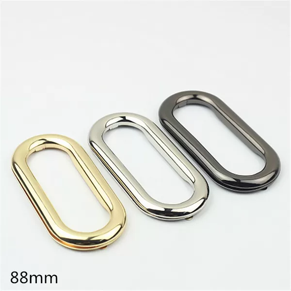 Luggage hardware accessories Oval iron handle egg-shaped eyelet storage frame metal portable inner diameter 88mm