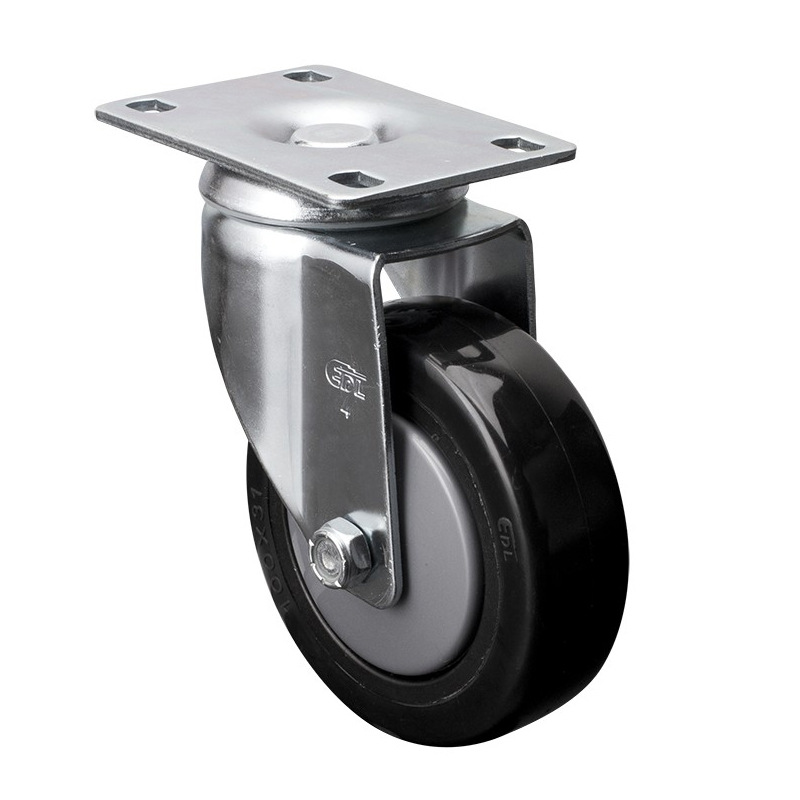 Ruedas Galvanizadas de Poliuretano de 3, 4, 5 y 6 Pulgadas con Freno para Carrito de Supermercado image 6