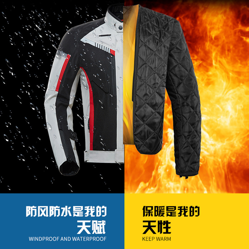Ropa de Motociclismo para las Cuatro Estaciones, Chaqueta Impermeable y Cálida para Motociclistas, Ropa de Carreras de Bicicleta de Montaña Todoterreno