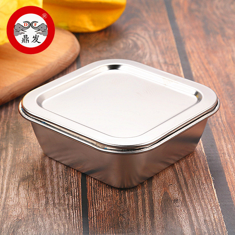 공장 직공급 딩파 식기 샘플 박스 201 스테인리스 사각 소접시 상자 다목적 조미료 탱크