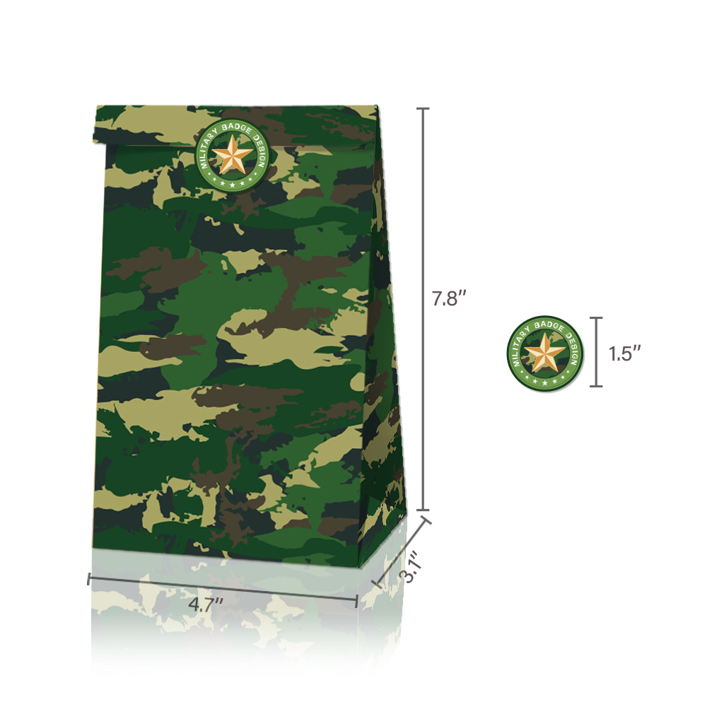 LB063 Amazon Comercio exterior selva camuflaje militar entusiastas regalo de cumpleaños del caramelo boutique de embalaje bolsa de papel