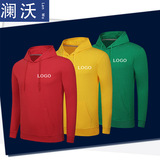 Демисезонная хлопковая толстовка с капюшоном для работы, с услугой печати логотипа, с вышивкой