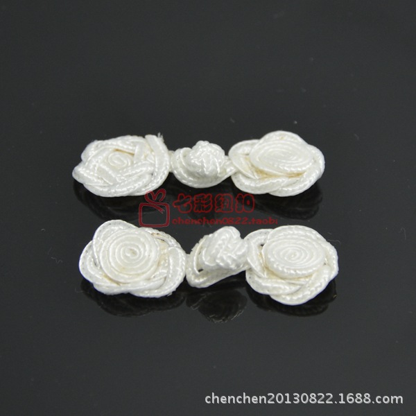 锦纶玫瑰花形中国风手工旗袍盘扣中式唐装女装上衣钮扣可来样染色