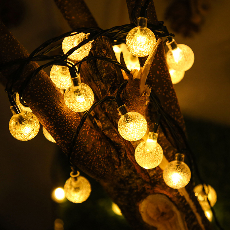 LED bola de la burbuja solar cadena de luz solar led luz intermitente cortina de luz internet celebridad luz de la habitación