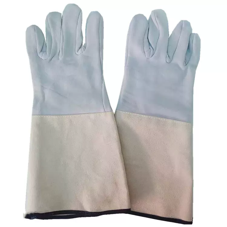 焊工手套帆布脖羊皮电焊手套耐磨隔热羊皮全掌焊接劳保手套批发