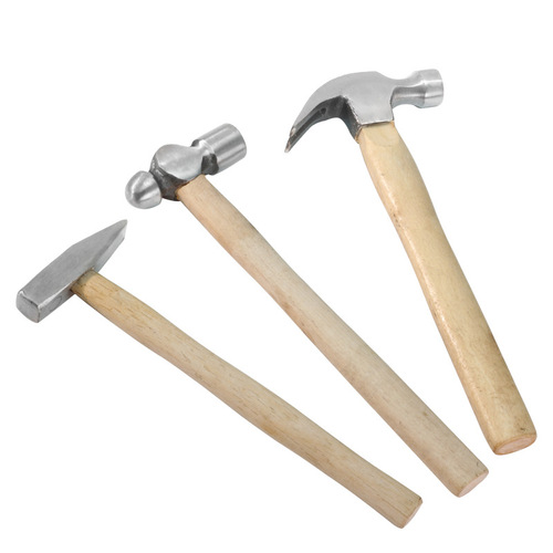 Round head hammer wooden handle small hammer household hammer construction site nipple hammer woodworking installation hammer pure steel hand hammer hardware