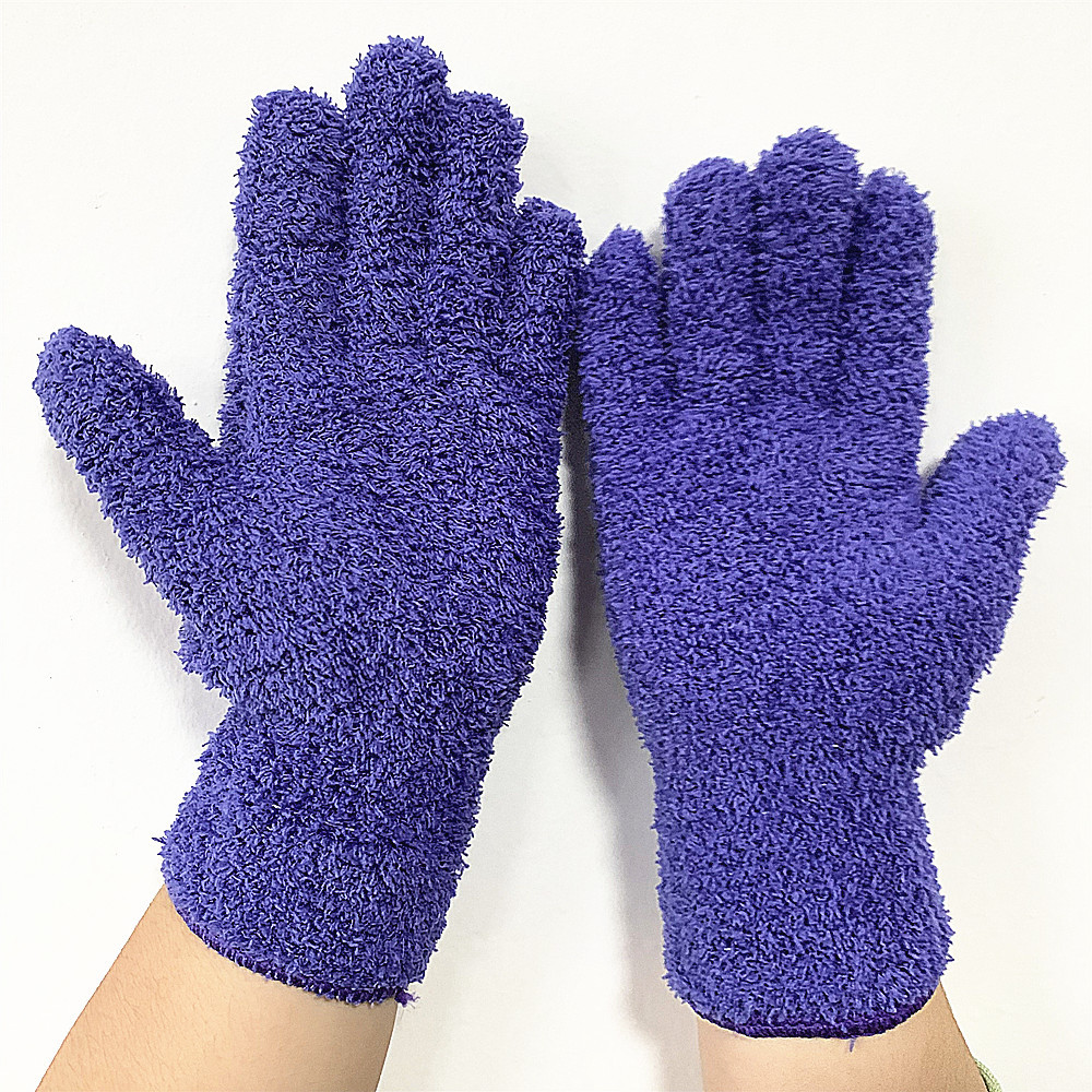 Guantes de microfibra para quitar el polvo de Amazon, guantes de lana coral, guantes para limpieza de coches, guantes de media lana para mayor comodidad.