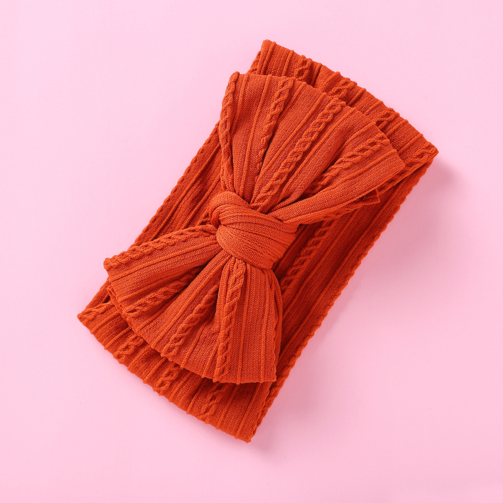 Banda de pelo para niños y bebés, estilo Amazon, jacquard de nylon, lazo ancho de doble capa anudada, diadema para niñas.
