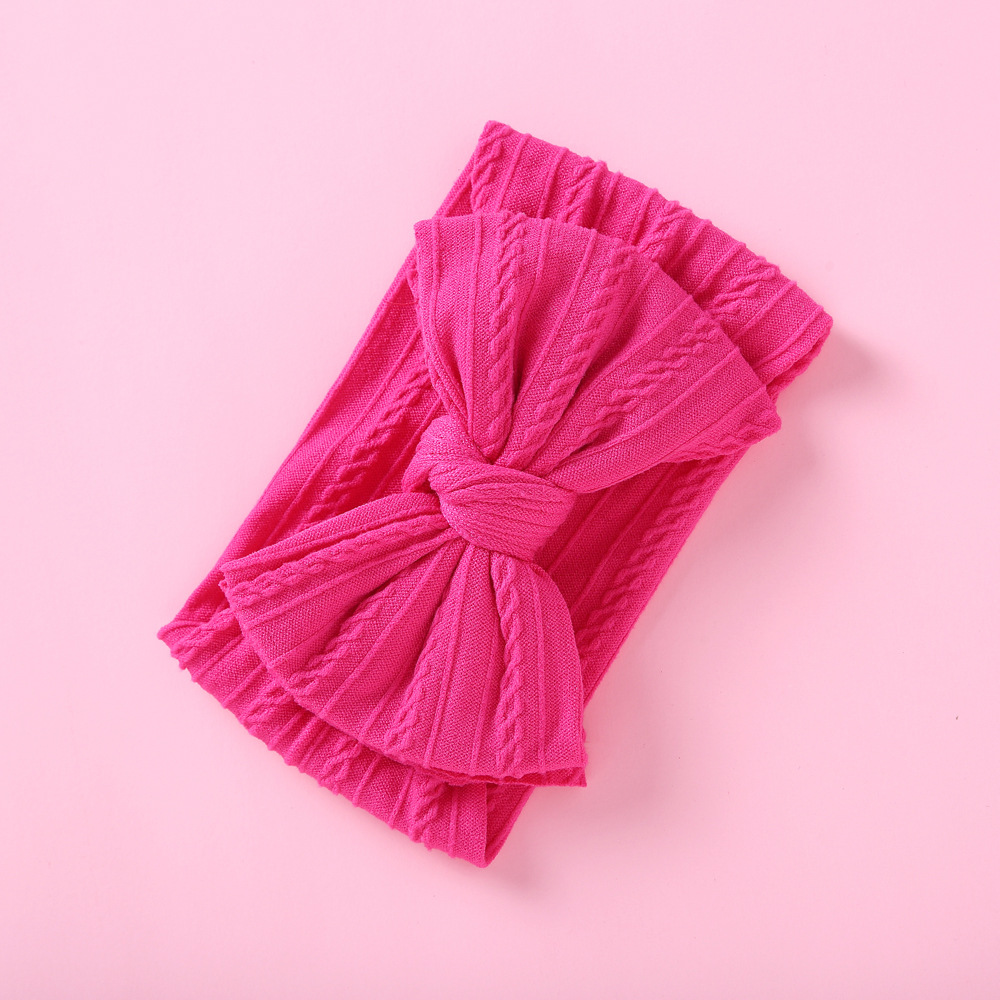 Banda de pelo para niños y bebés, estilo Amazon, jacquard de nylon, lazo ancho de doble capa anudada, diadema para niñas.