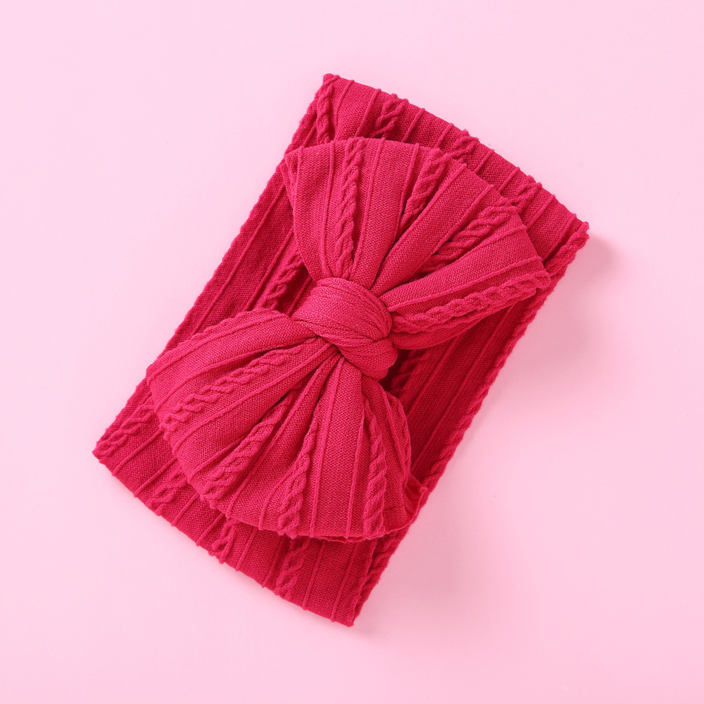 Banda de pelo para niños y bebés, estilo Amazon, jacquard de nylon, lazo ancho de doble capa anudada, diadema para niñas.