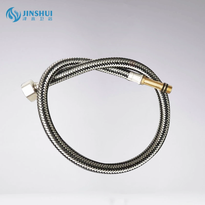 Плетеный шланг из нержавеющей стали 304 оптом, взрывозащищенный кран для горячей и холодной воды, водозаборный одноконечный шланг