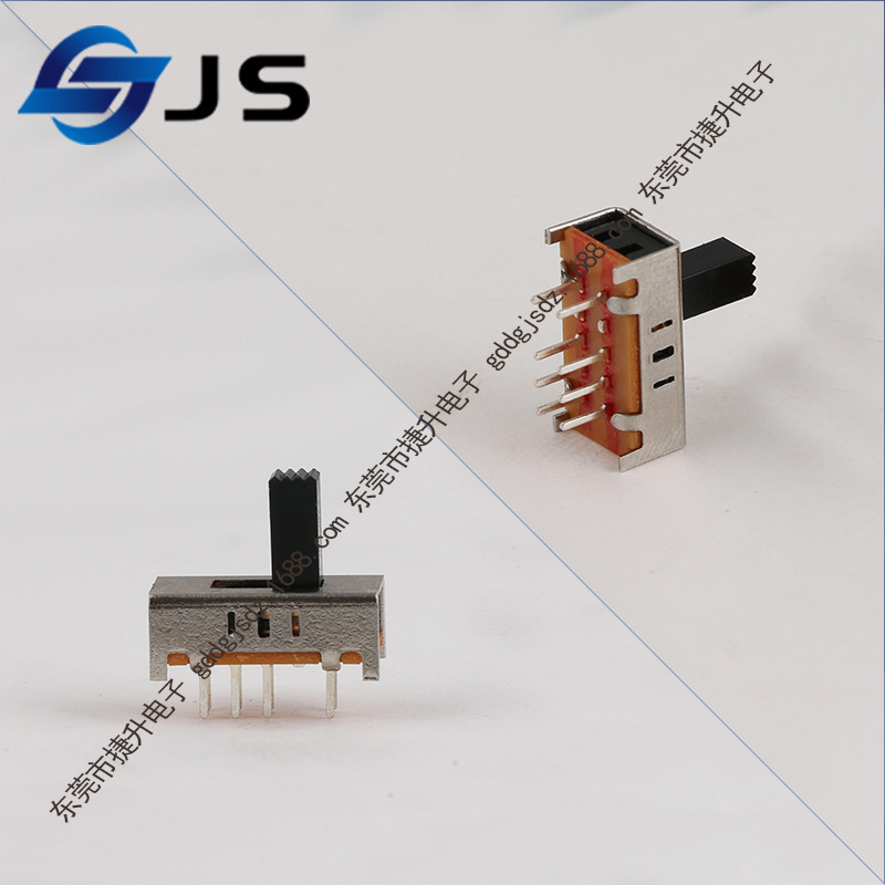 SS23D15三档八脚拨动开关双排3档8脚立式三段SS23D05单双弹片3*3