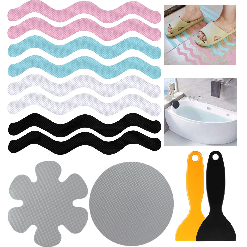 彩色浴室防滑贴 浴缸沐浴房卫生间楼梯台阶透明peva橡胶防滑胶带